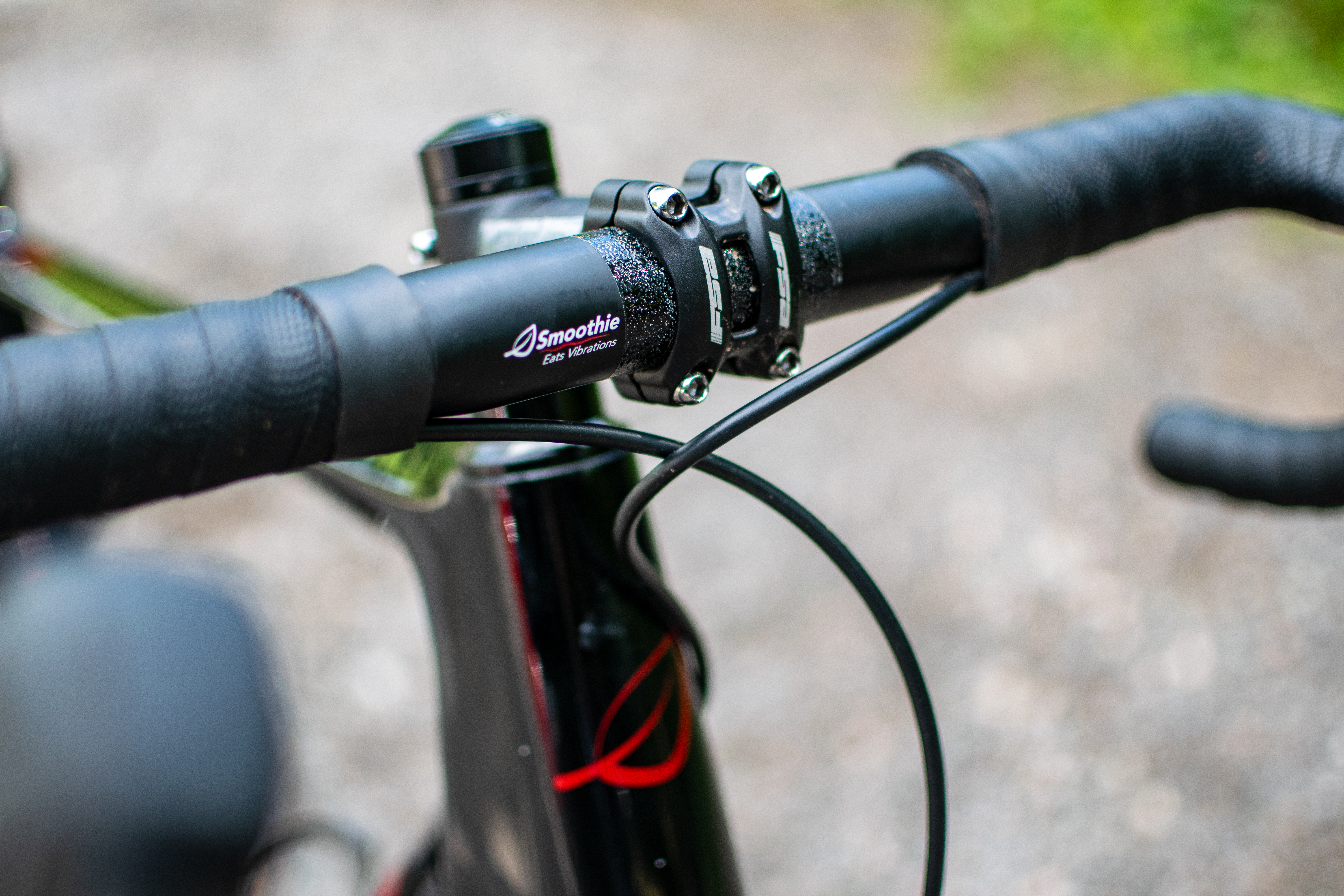 A black Lauf gravel bike