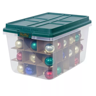 plastic ornament storage container