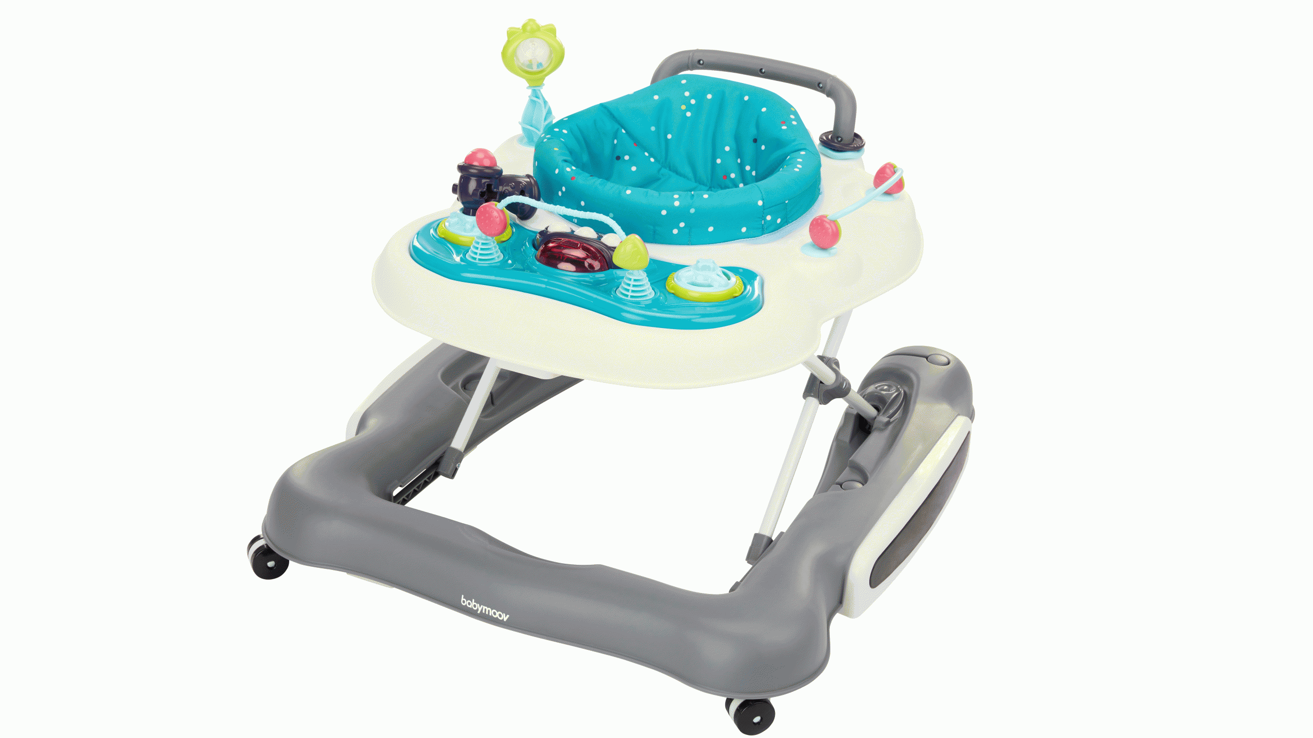 Babymoov 5-in-1 progressive walker and push toy is in our list of the best baby walkers