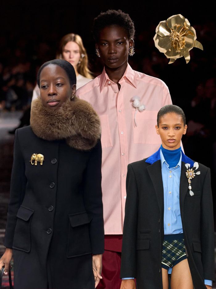 Collage of brooches