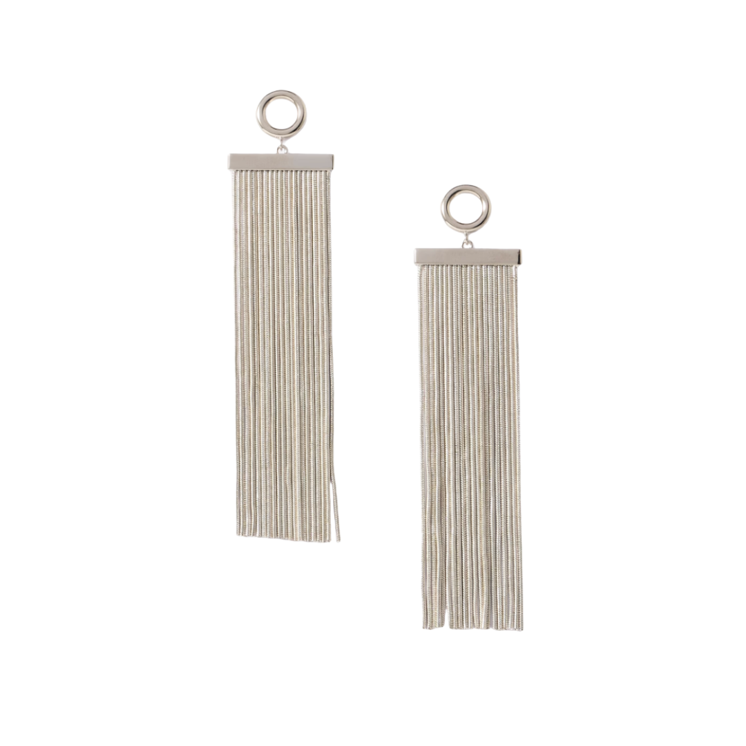 Ala&amp;iuml;a, Fringed Silver-Tone Earrings