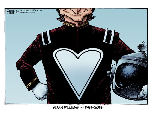 Editorial cartoon Robin Williams