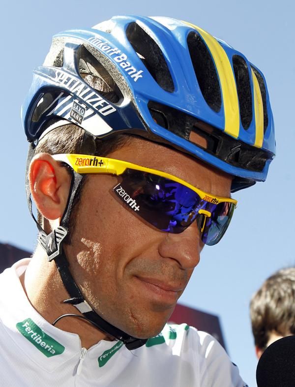 Alberto Contador at the start