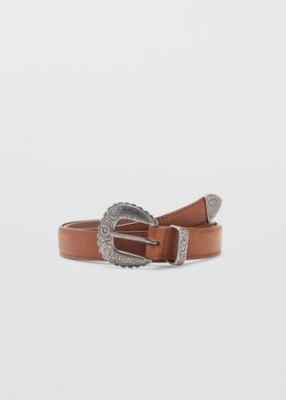 MANGO, Embossed Buckle Belt - Women | Mango Usa