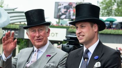 ascot, england june 18 prince william, duke of cambridge and prince charles, prince of wales on day one of royal ascot at ascot racecourse on june 18, 2019 in ascot, england photo by mark cuthbertuk press via getty images