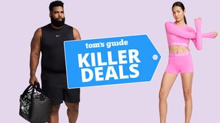 Man and woman wearing Nike apparel