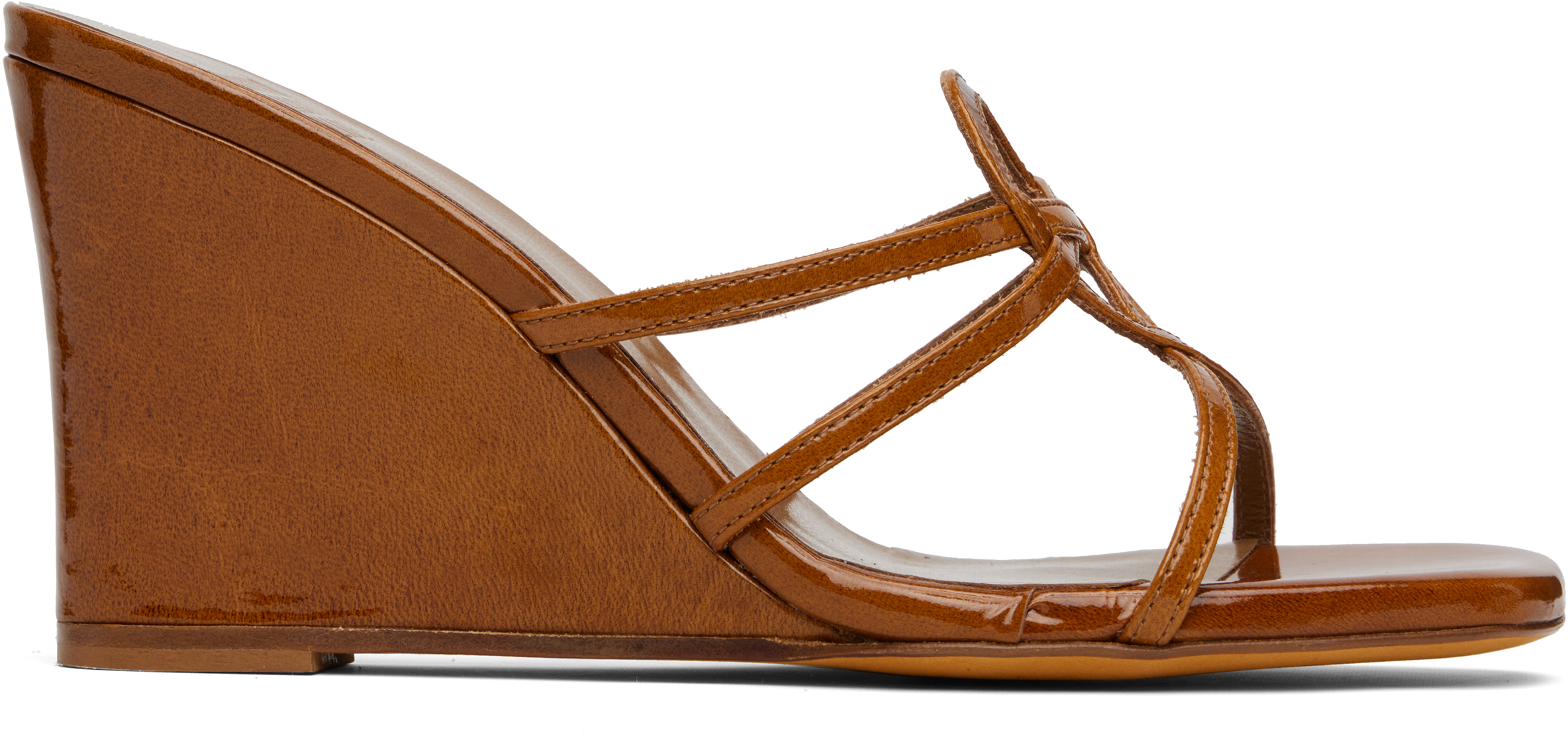 Brown Opera Wedge Heeled Sandals