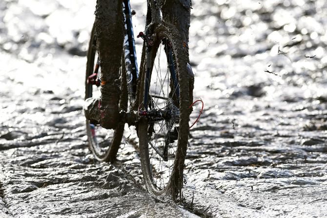 Mud was thick for Sunday's championship race.