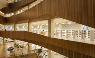 Interior of Calgary Central Library, by Snohetta and DIALOG