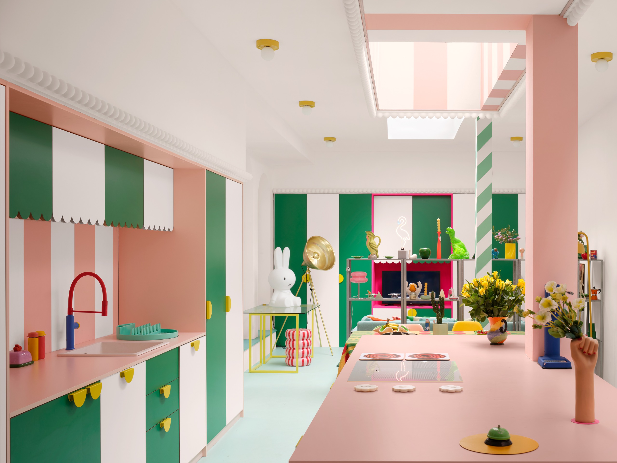 the colourful and mostly pink Cloud House by Peter Morris in London