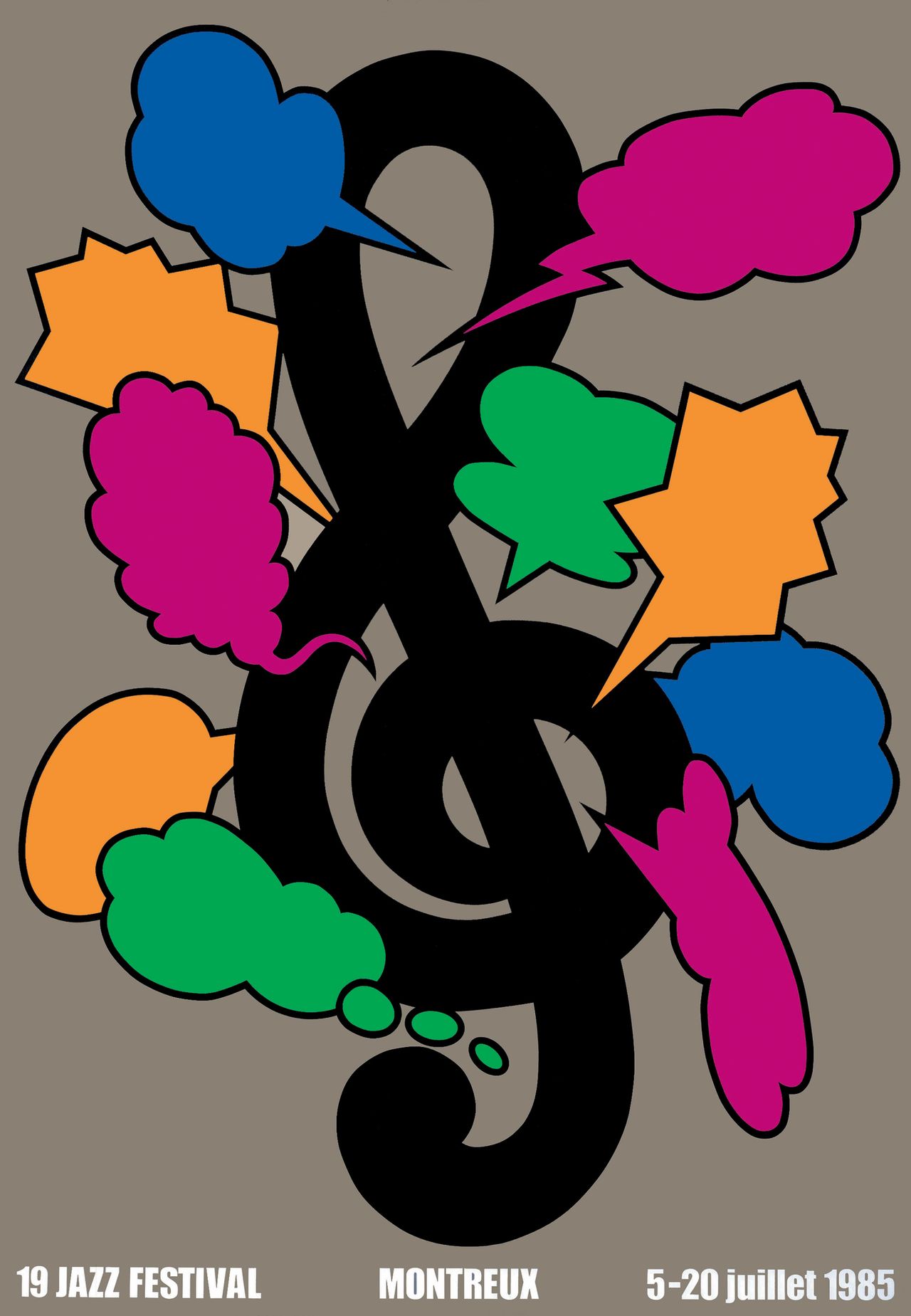 Fondation du Festival de Jazz de Montreux, 1985, artwork by Shigeo Fukuda