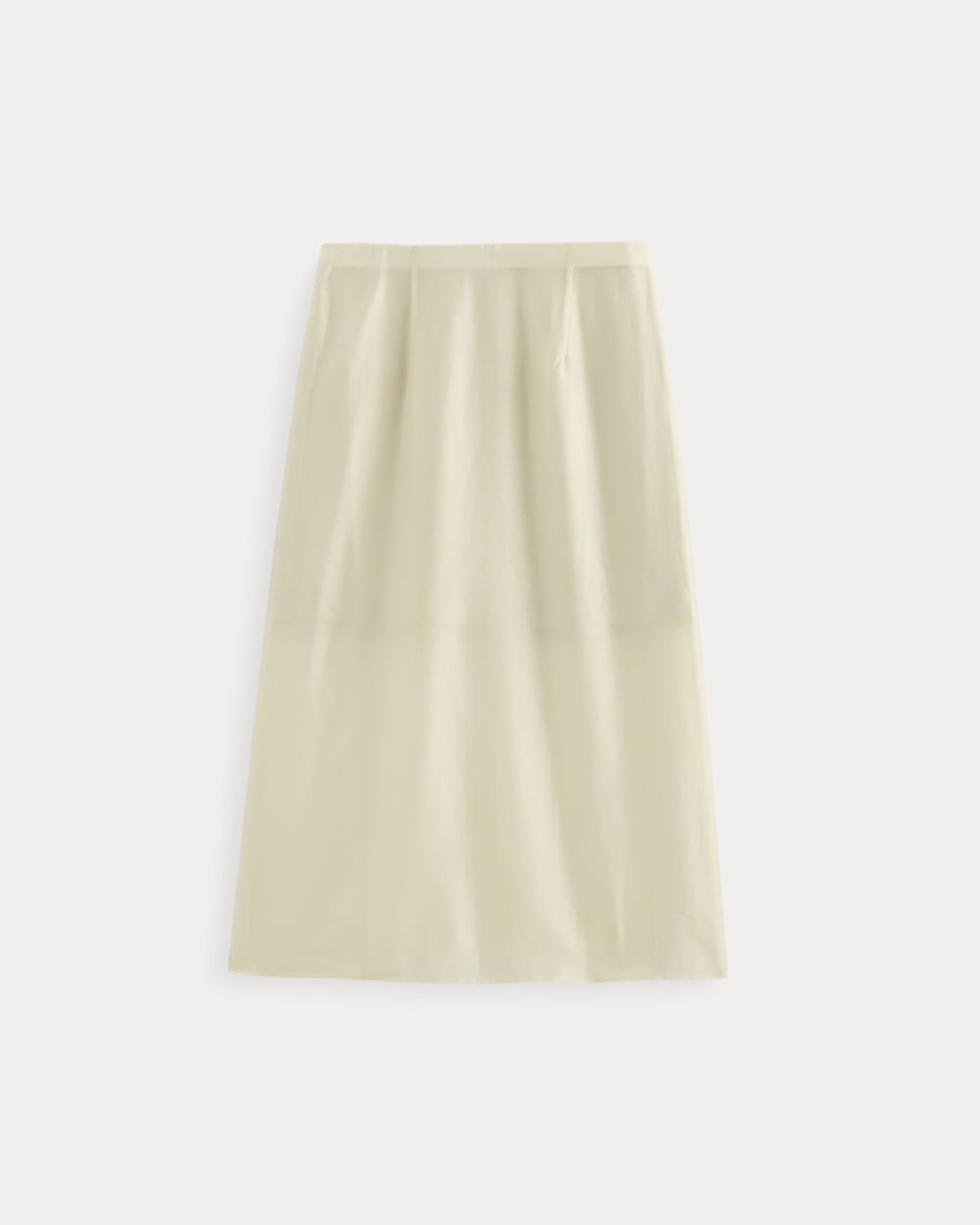 Midi Skirt in Cotton-Silk Organza | Parchment - 00