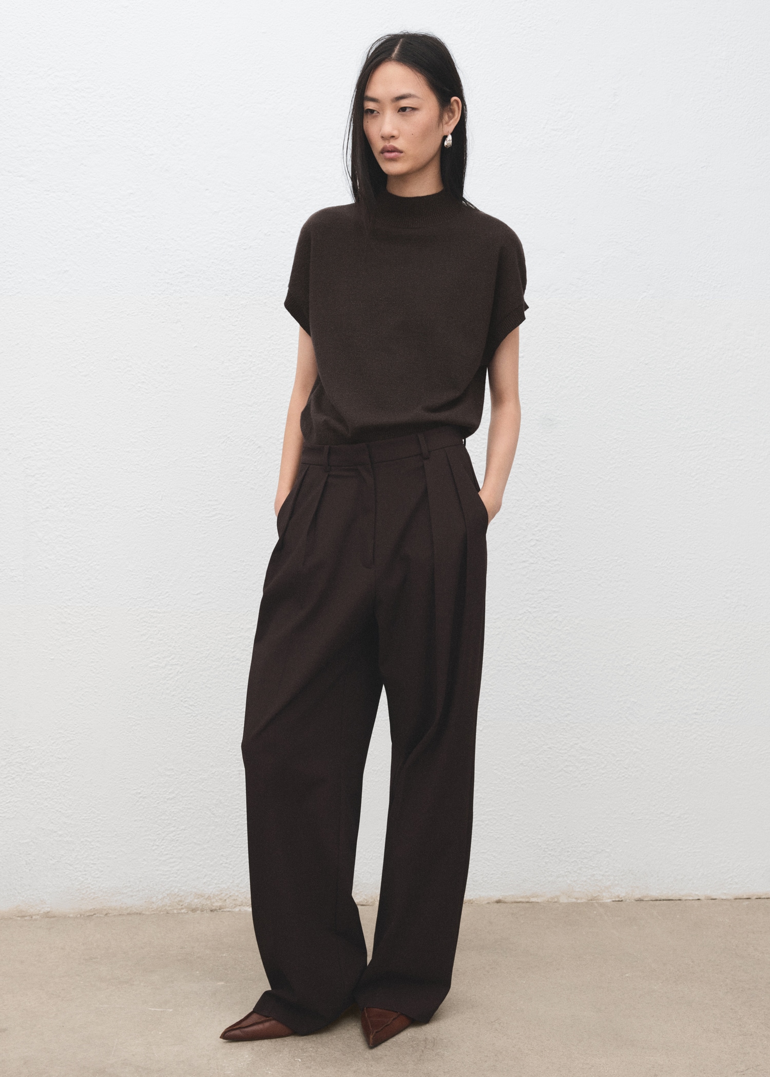 MANGO Short-Sleeved Lurex Sweater