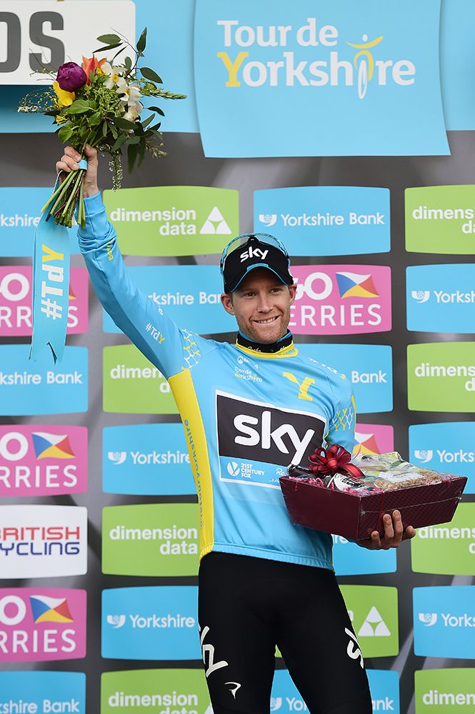 Lars Petter Nordhaug (Team Sky) in the leader's jersey
