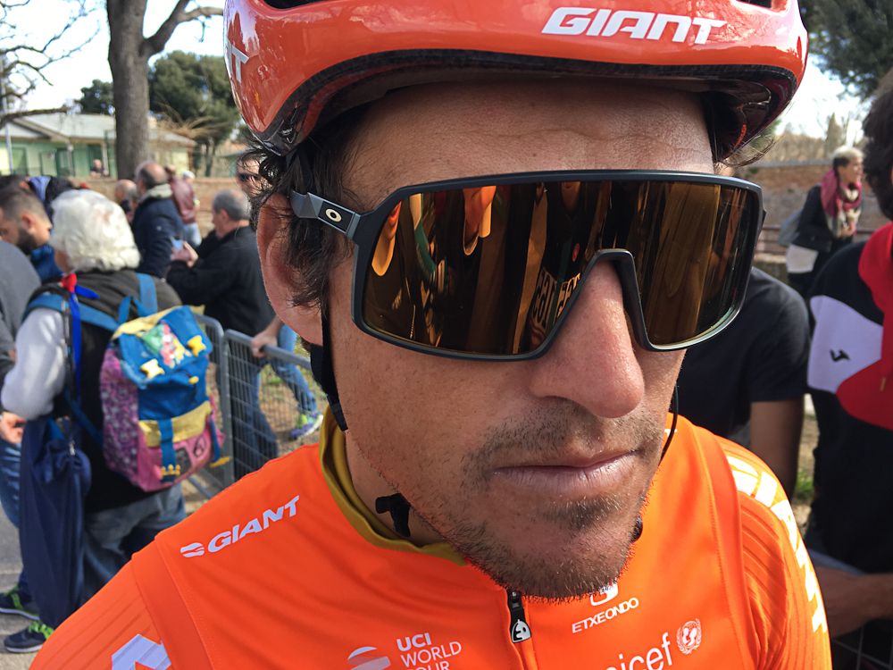 Greg van Avermaet wore these oversized Oakley Sutro sunglasses from the brand&rsquo;s urban cycling range