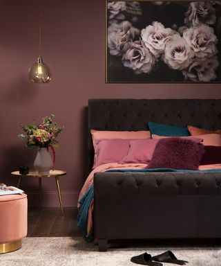 Purple, peach and teal bedroom by Furniture and Choice