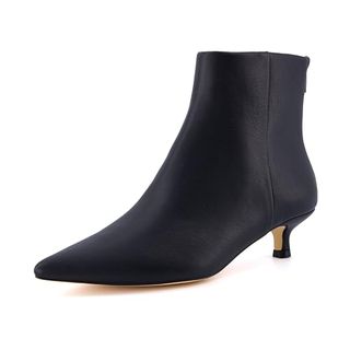 Cushionaire Women's Barbi Kitten Heel Bootie +memory Foam, Wide Widths Available, Black 8.5