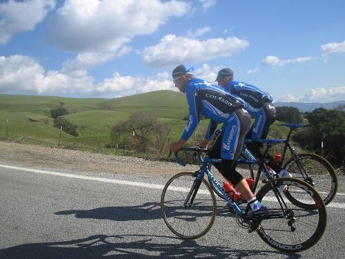 Valery Kobzarenko and Sergey Lagutin climb together in California