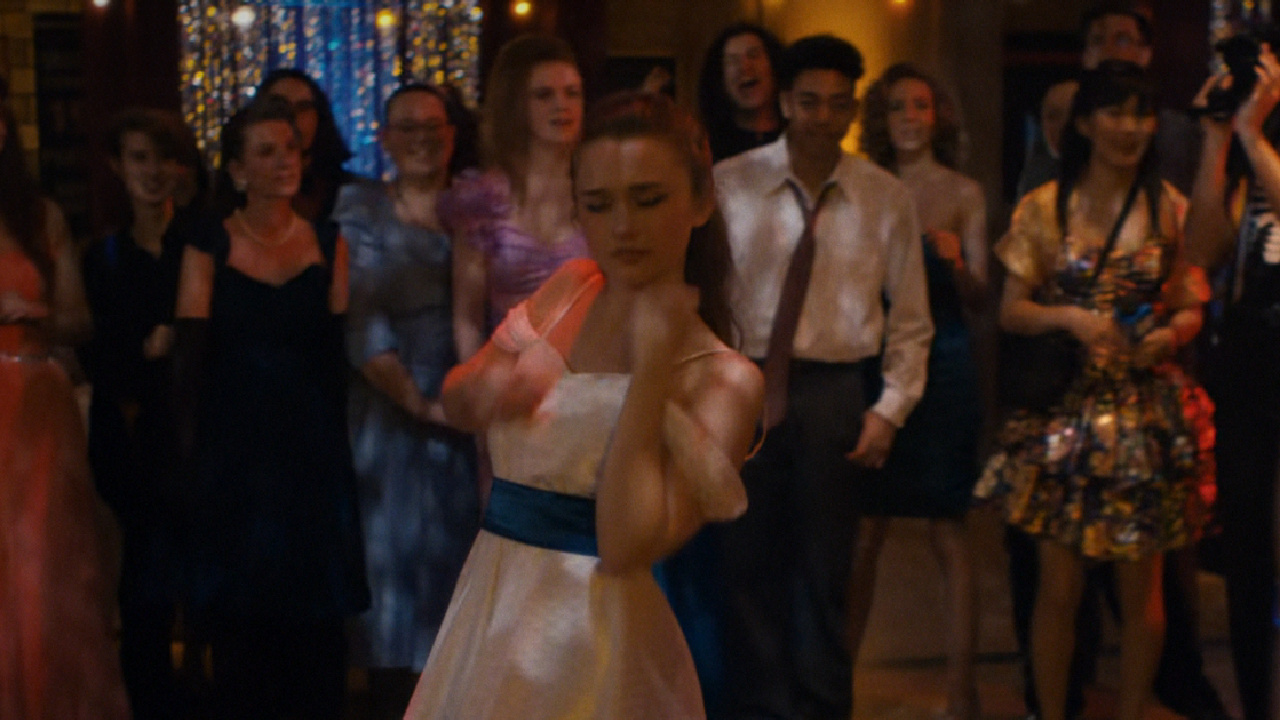 Lori dancing in Fear Street: Prom Queen.