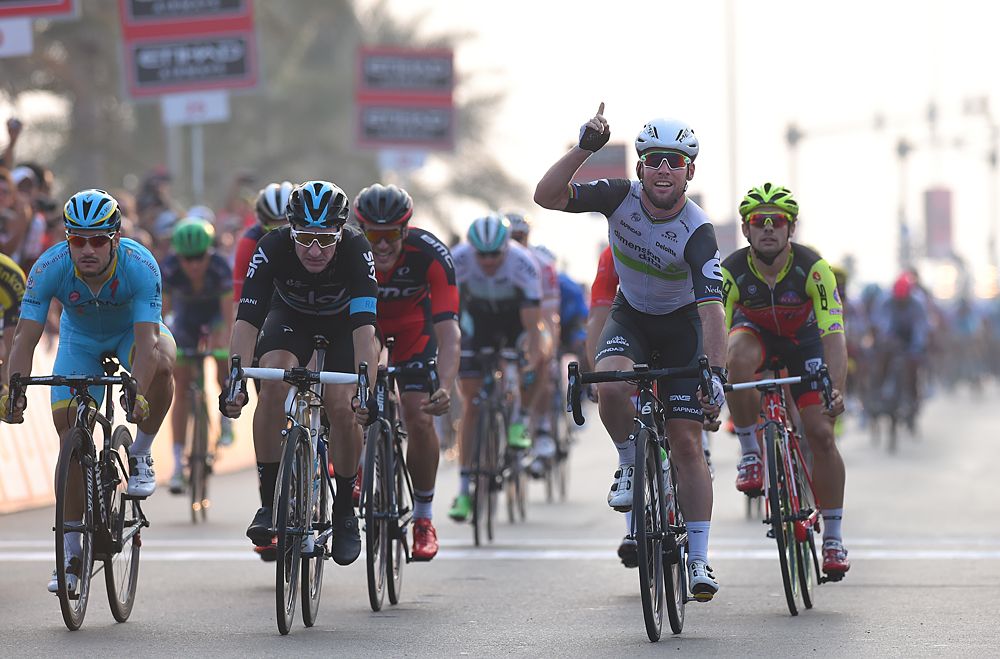 Mark Cavendish (DImensin Data) wins stage 2 at 2016 Abu Dhabi Tour