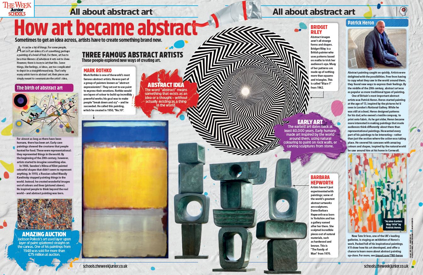 Images of abstract art pieces
