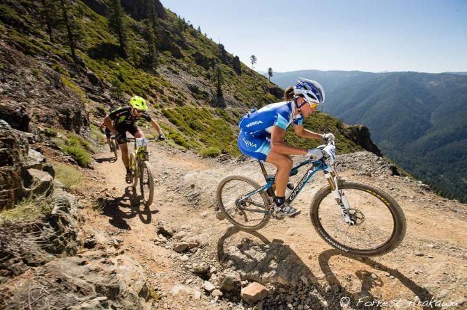 Katerina Nash (Luna) racing in Downieville