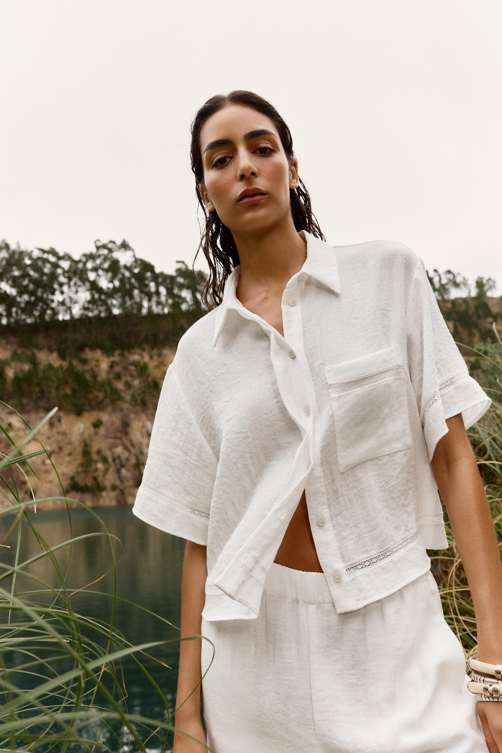 Hemstitch Short Shirt