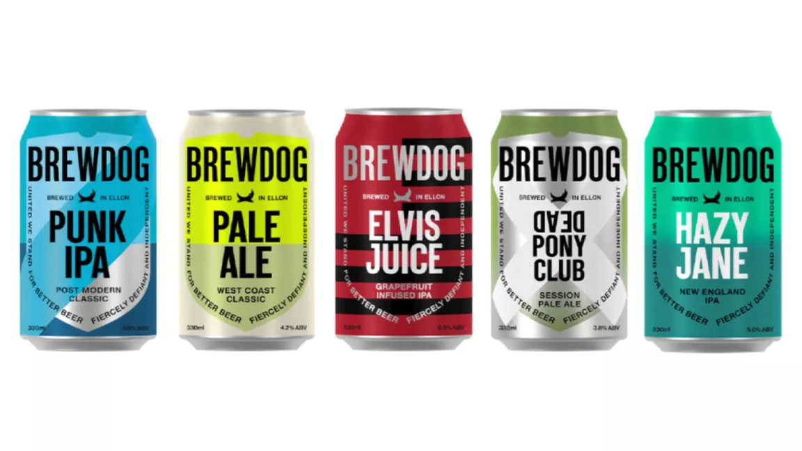 Cans of beer show new marketing designs