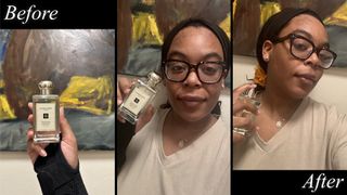 Ariel Baker with Jo Malone perfume 