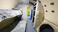 The dormitory of the Jules' Undersea Lab, which can be split into two bedrooms.