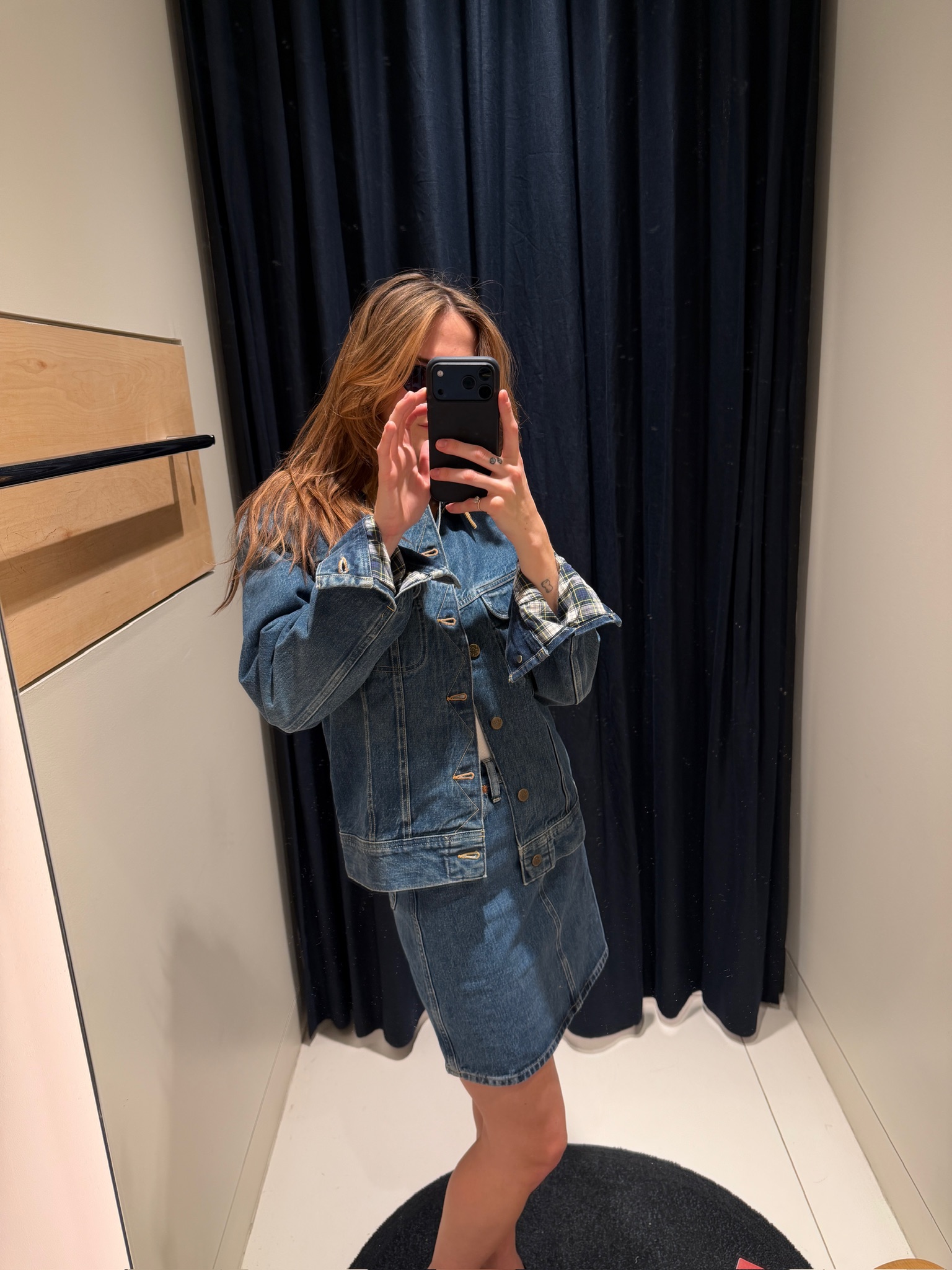 WWW editor Eliza Huber trying the J.Crew X Lee collaboration