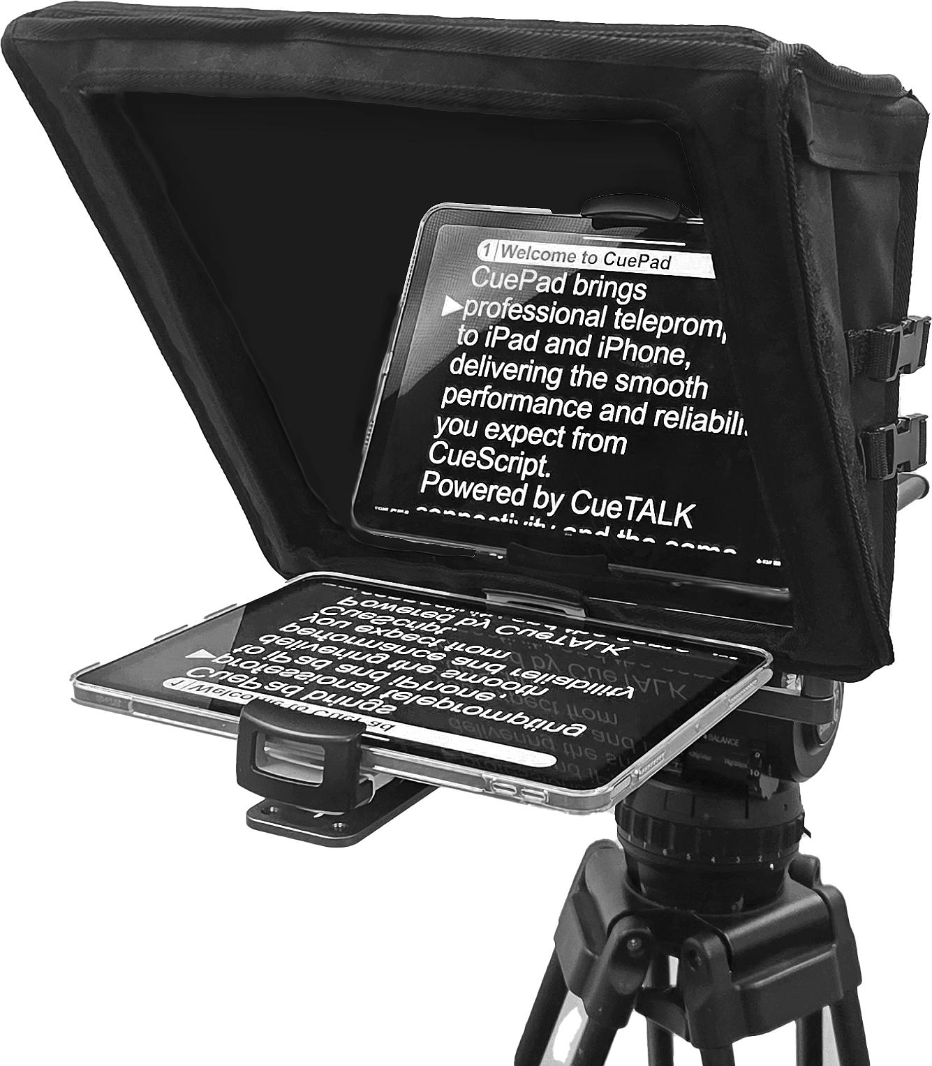 CueScript mobile prompting solution shown for NAB 2026