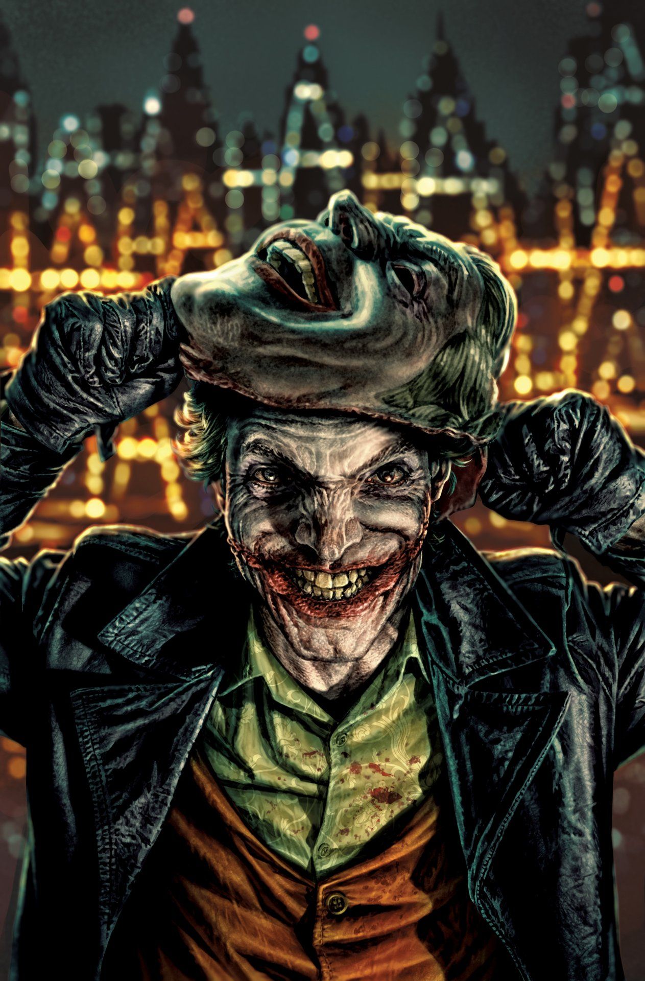 The Joker: The Man Who Stopped Laughing #1 variant cover by Lee Bermejo and David Nakayama