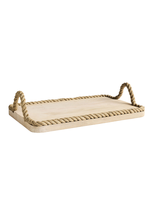 Reclaimed Wood & Rope Tray