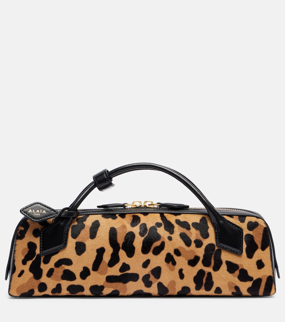 Le Teckel Leopard-Print Calf Hair Clutch