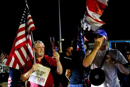 Trump supporters outside Mar-a-Lago