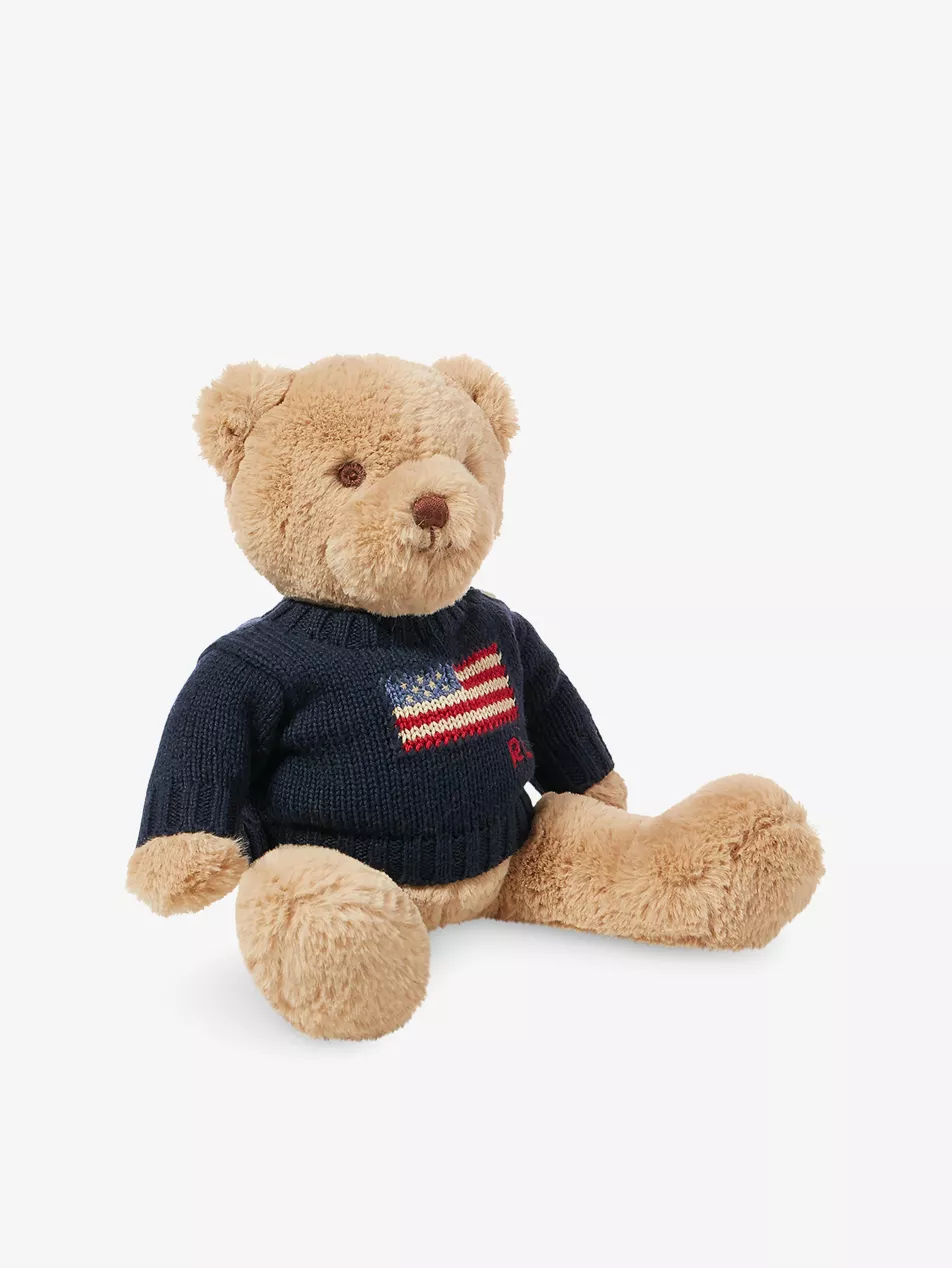 Flag-Intarsia Small Teddy Bear 19.5cm - 1 Size