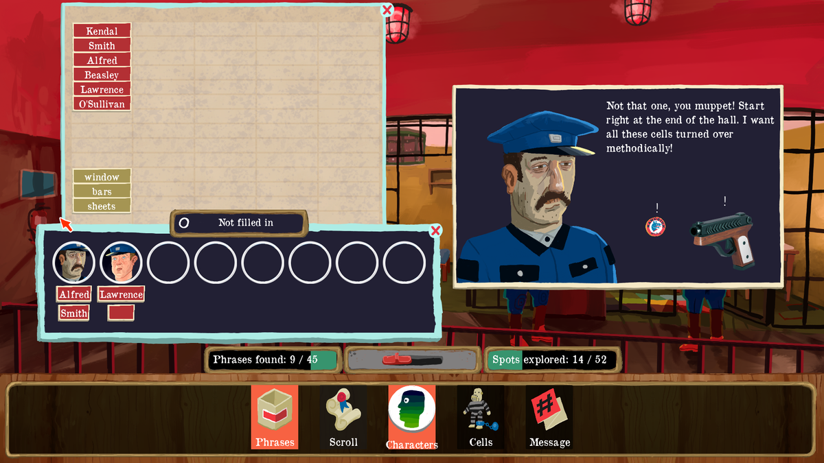 Solving a puzzle in The Rise of the Golden Idol.
