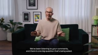 Cameron Adams talking to a camera