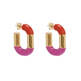 mulberry statement gold hoop earrings