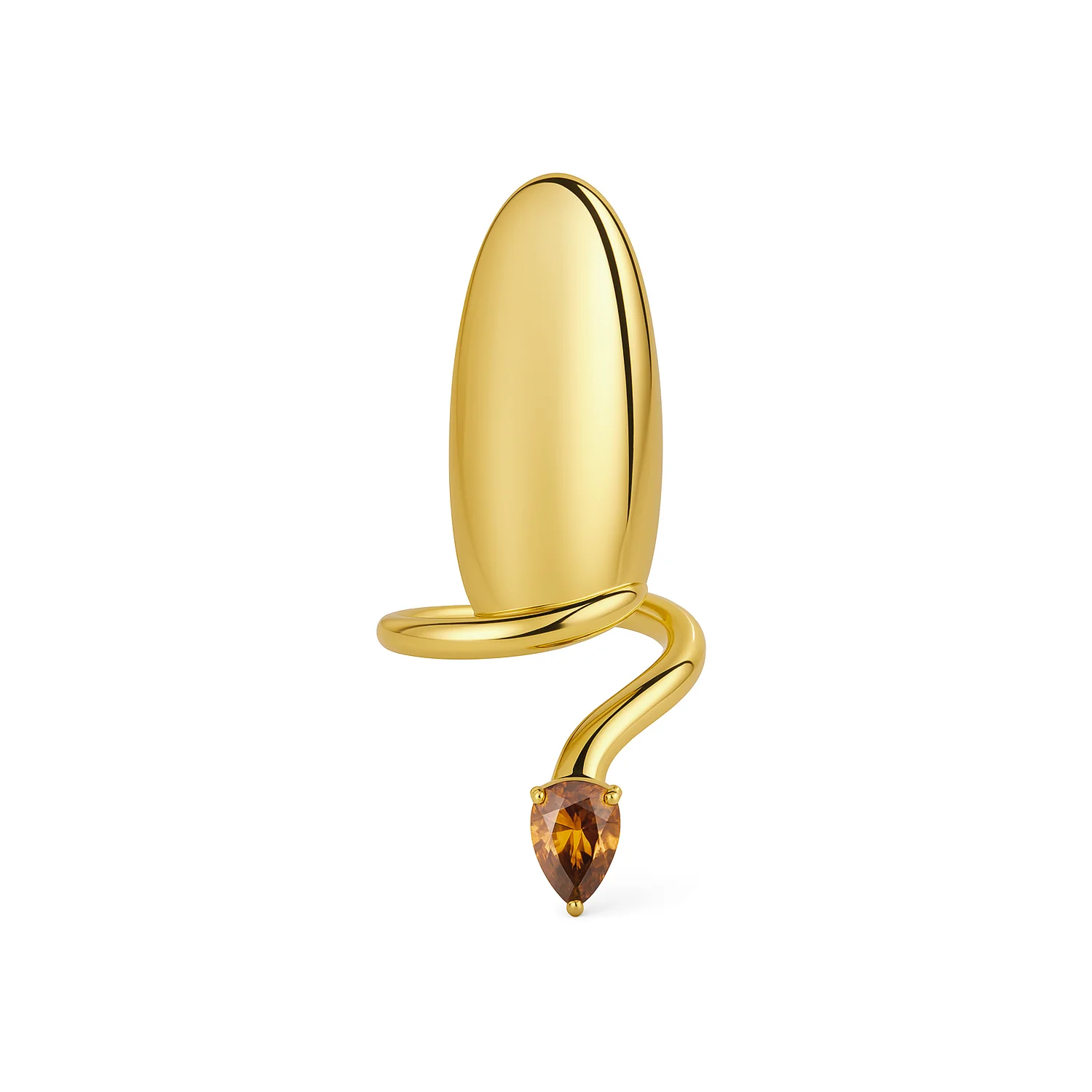 Bijules, Desert Diamondback Serpent Nail Ring