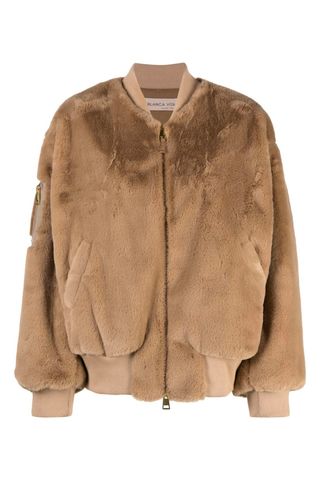 Blanca Vita faux-fur bomber jacket