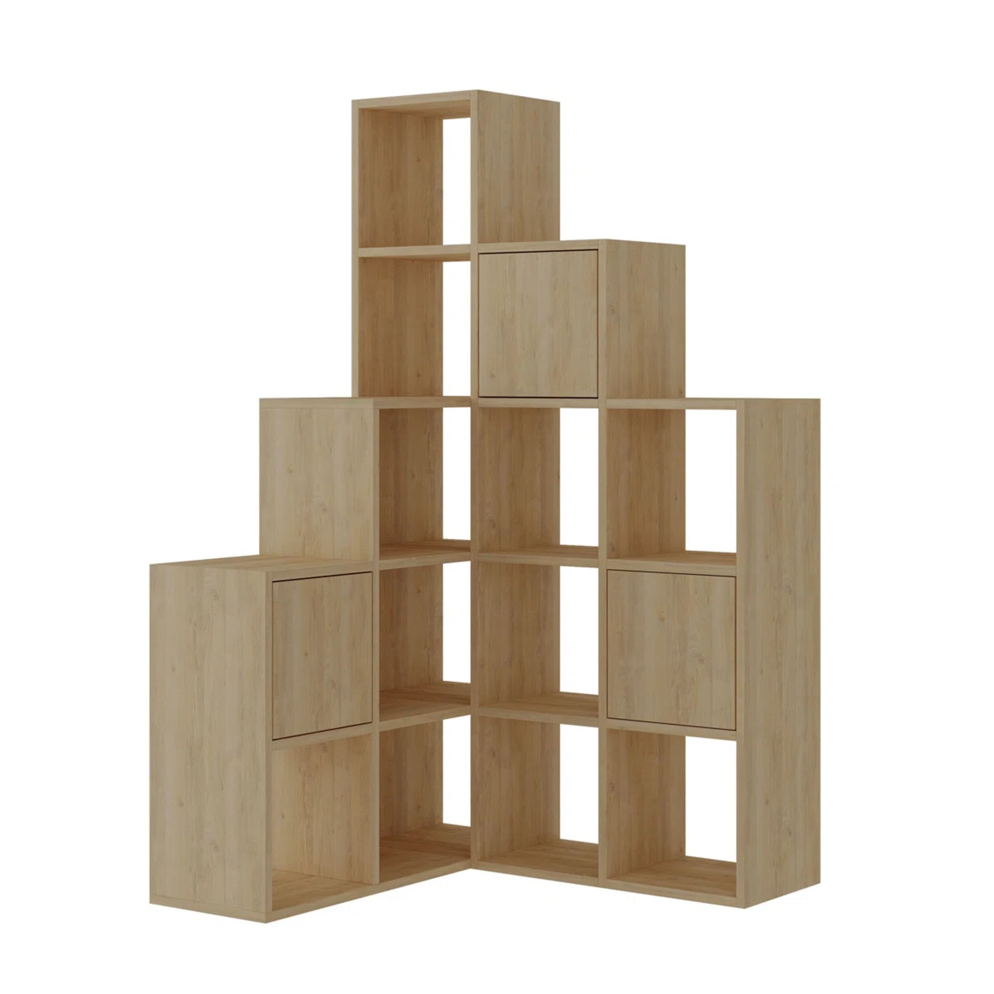 Brayden Studio Anyila Corner Bookcase with Modular Cube Design