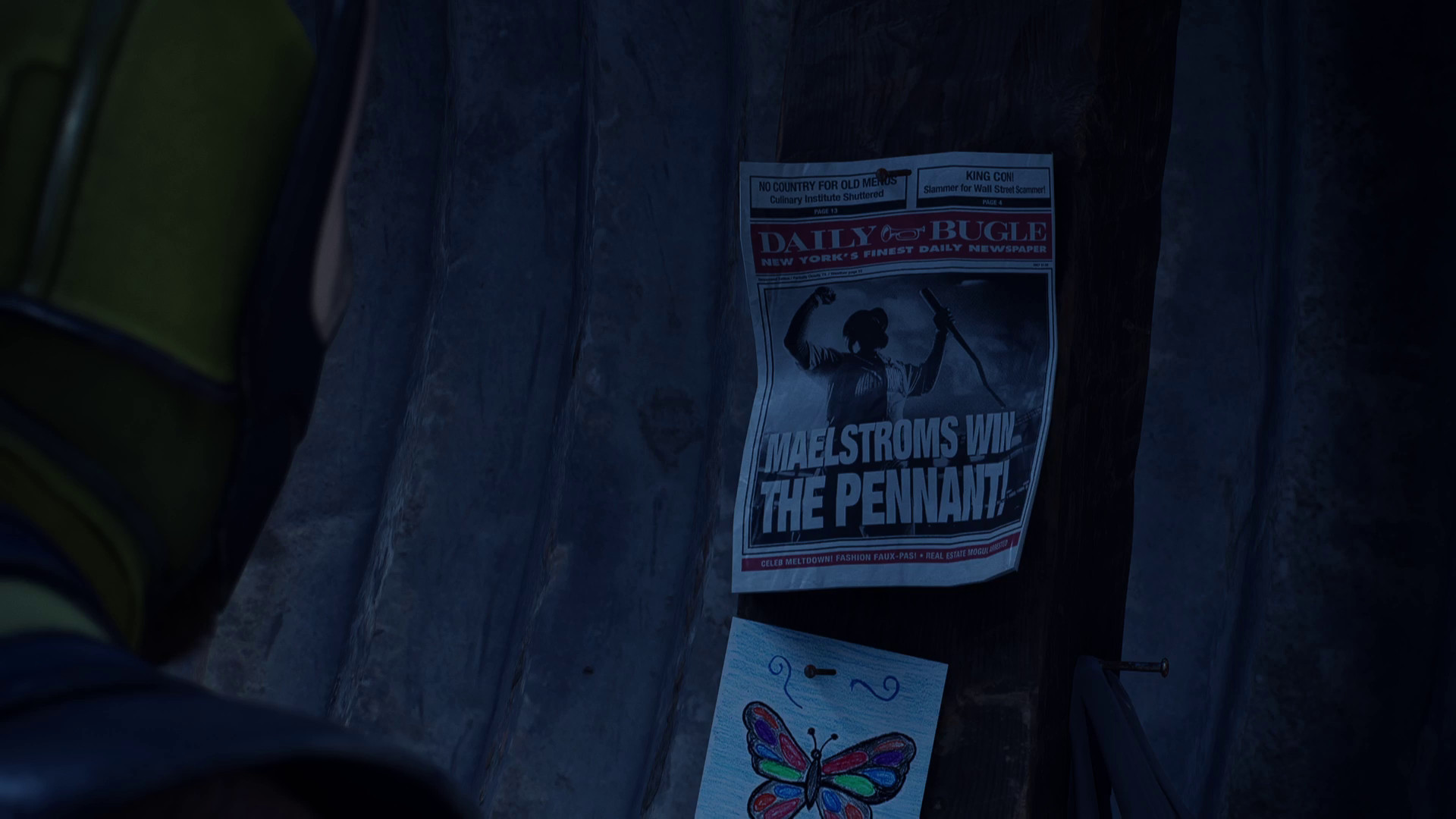 Wolverine looking at a page of the Daily Bugle in Marvel's Wolverine