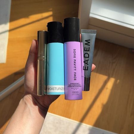 Jamie Schneider's skincare lineup 