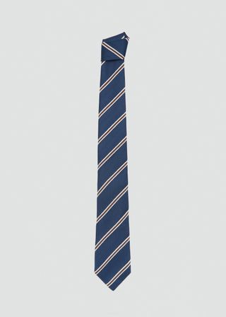 Striped Silk Cotton Tie - Men | Mango Usa