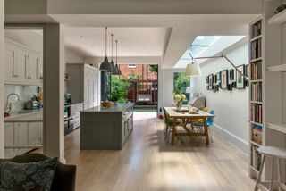 Modern family kitchen in a side return extension