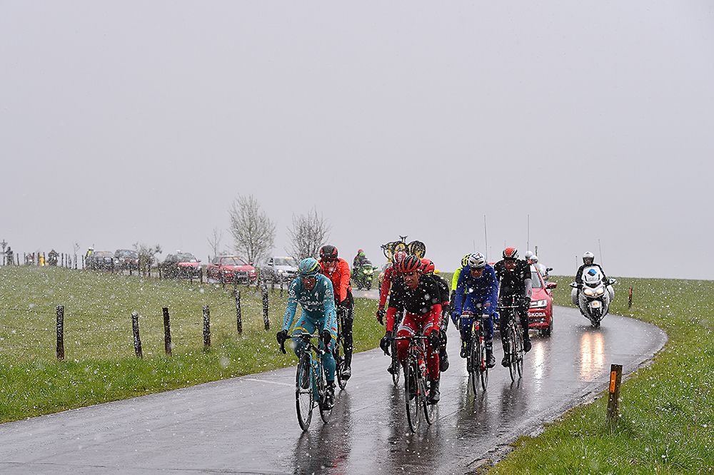 The breakaway at Liege-Bastogne-Liege