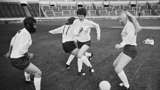 History of women's football: A training session with the England women's team in 1972