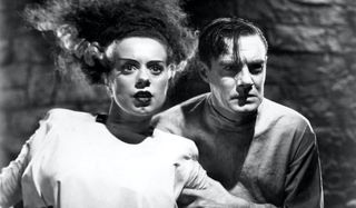 Elsa Lancaster and Colin Clive in Bride of Frankenstein